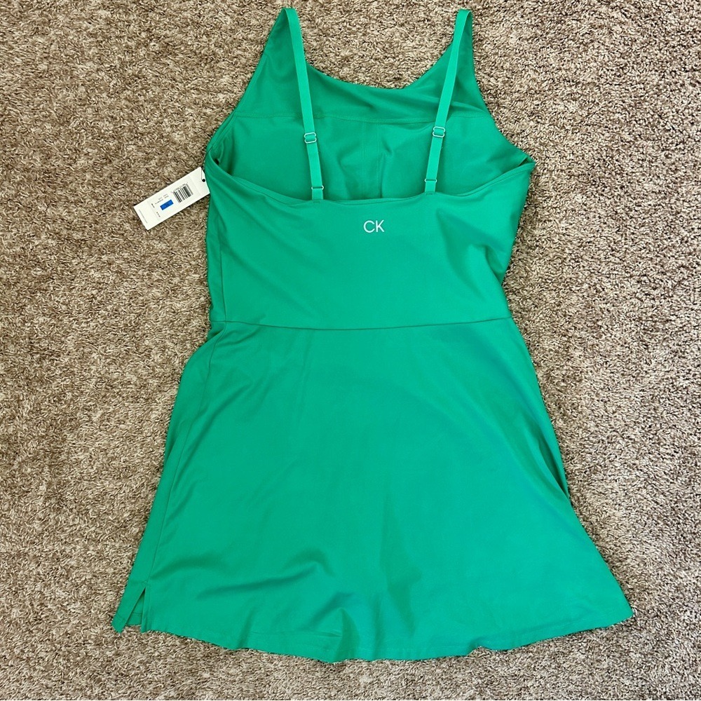 Calvin Klein I Womens Green Sleeveless Tennis Dress I Size XL I Athleisure - Picture 9 of 12